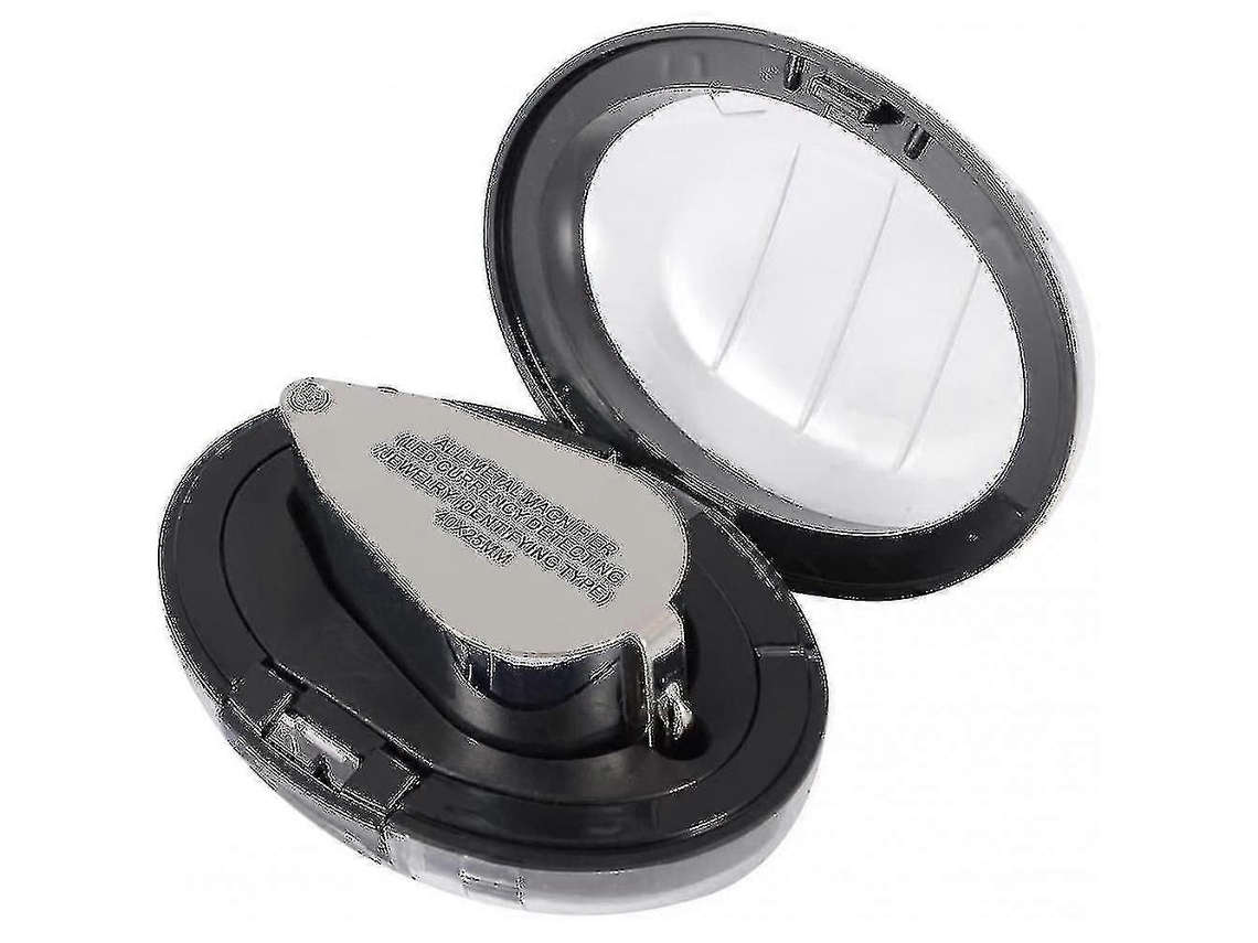 Lupa de Joalheiro Iluminada Metal com Ampliação 40x e Design Dobrável BRILVIBERA
