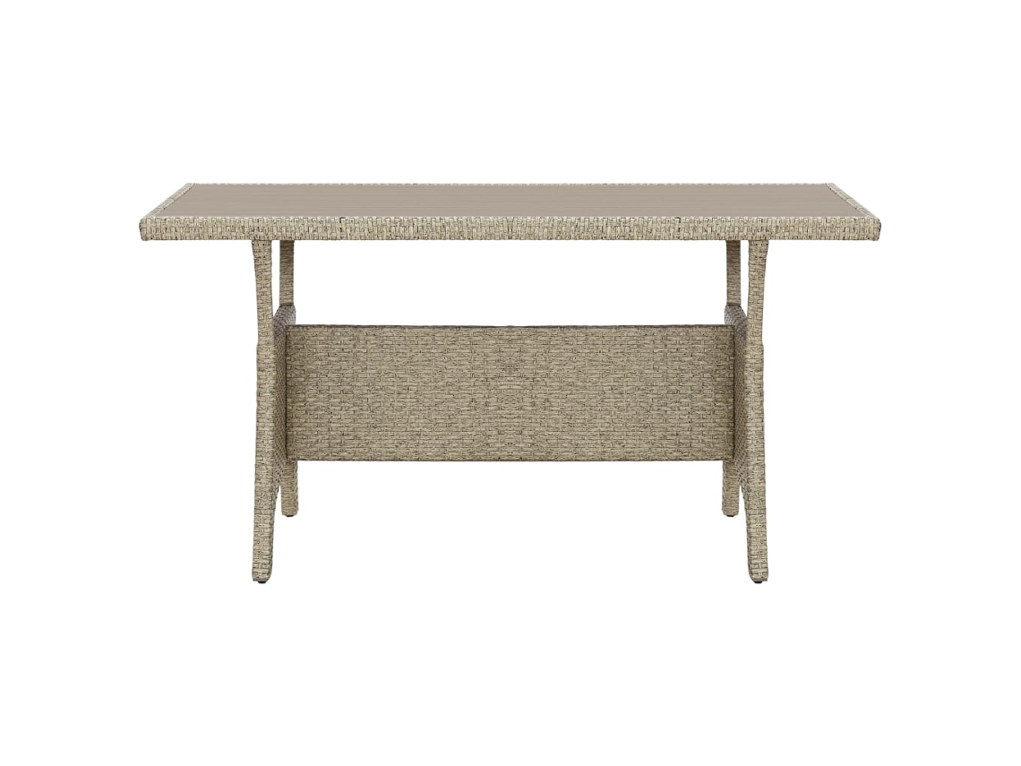 Maison Exclusive - Mesa De Jardim 120x70x66 Cm Vime Pe Cinzento
