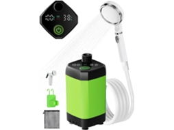 Kit de Chuveiro para Camping, Portátil Atualizado, Bomba de Móvel com Visor de Temperatura, Lava carros AQUAFORGE