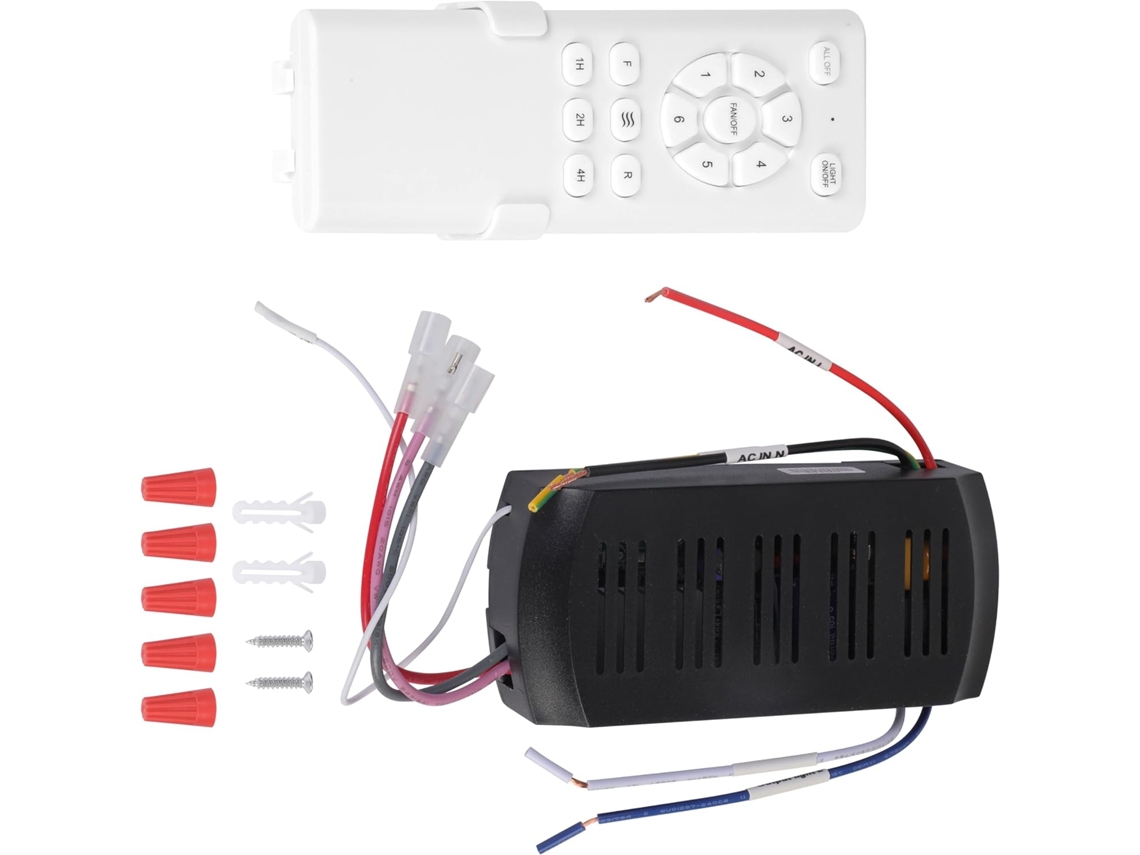 Ventilador De Teto Com Controle Remoto, 6 Velocidades Ajustáveis,