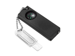 Kit De Sobrevivência Para Acampamento E Caminhada Com Lanterna Led E Bússola De Sílex, Preto Olysi Shop