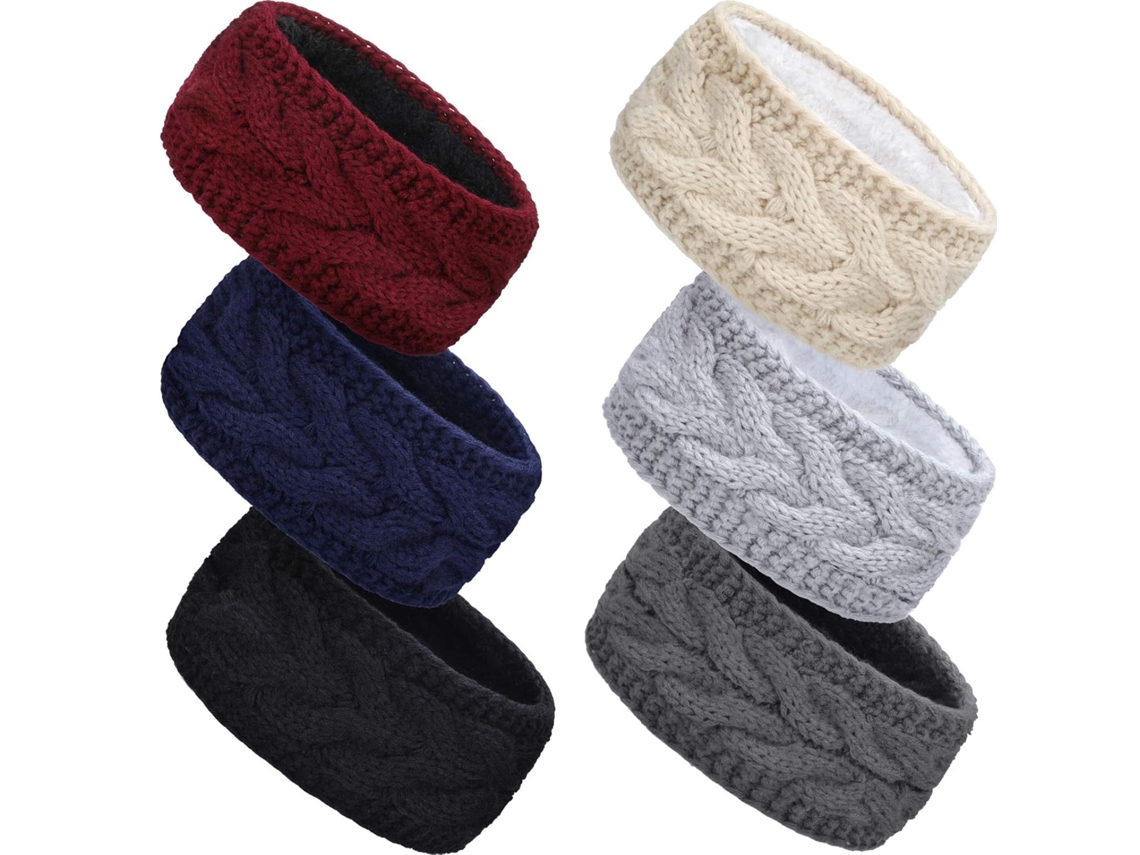 Bandas Da Cabeça Feminina, Bandeira Quente E Moda Com Material Macio E Protetores Elásticos Da Orelha, Malha De Cabo Mais Quente No Inverno Para Ativi