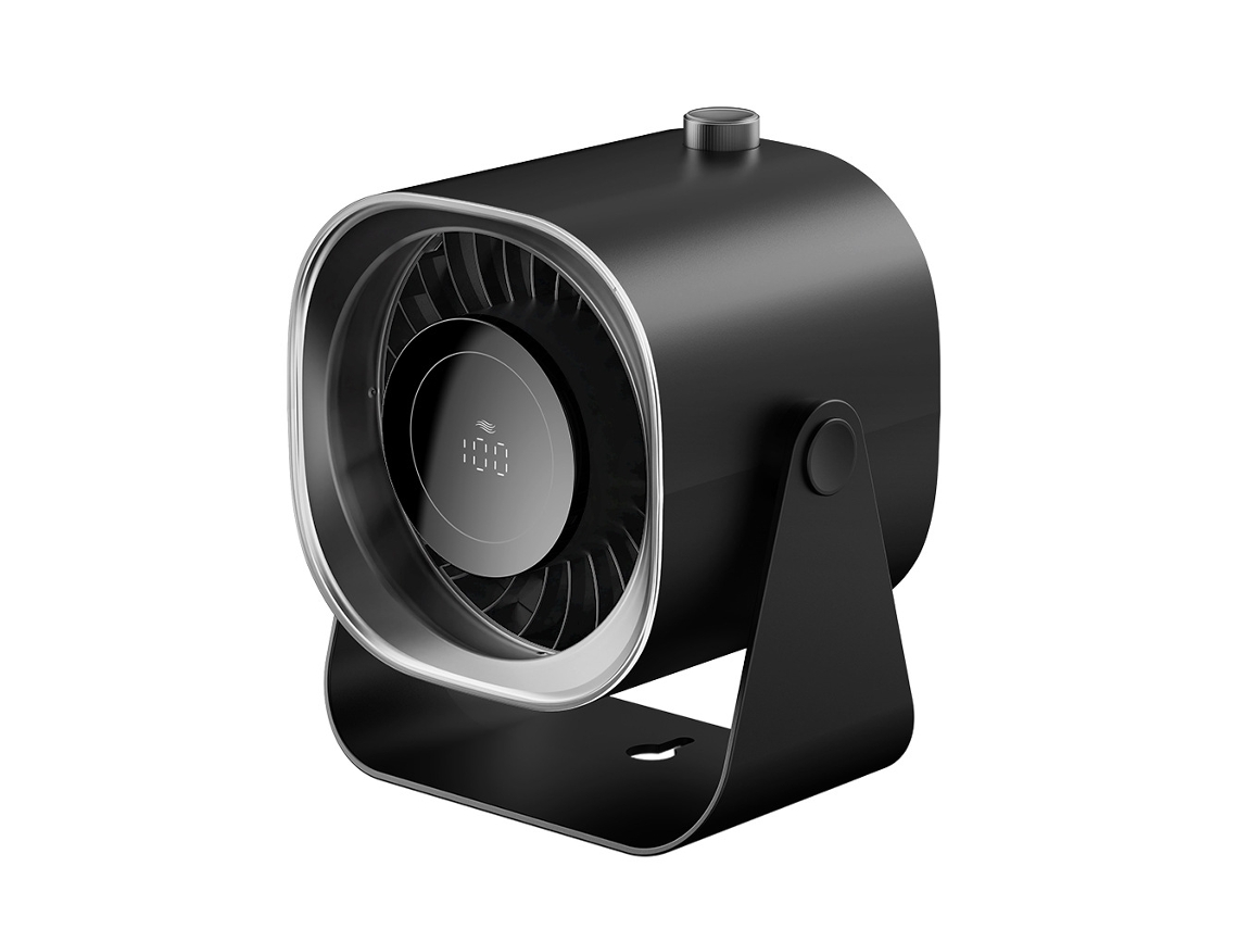 Ventilador de mesa portátil, silencioso, 5000mAh, inclinação ajustável 220°, visor digital