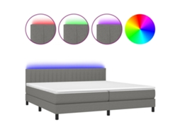 Box Spring Bed, Box Spring Beds Vidaxl Cinzeto Tecido (200 X 200 Cm)
