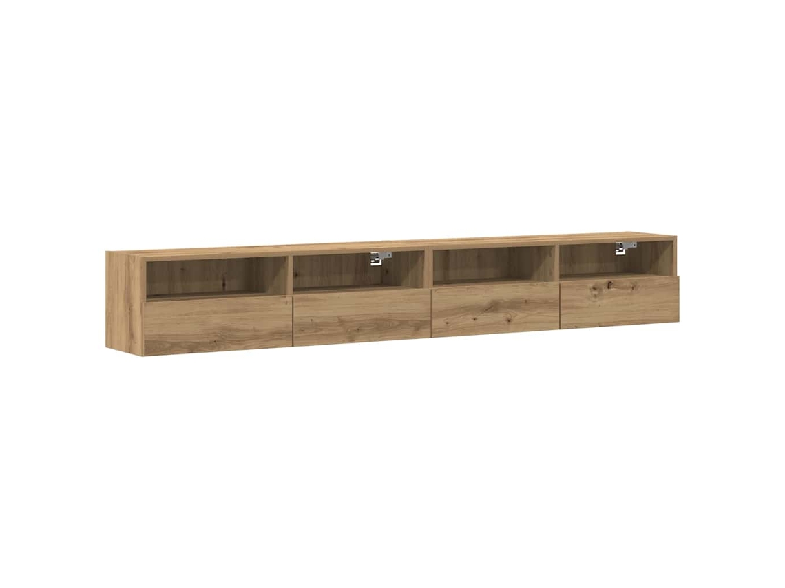 Armário de Tv de Parede 2 Pcs Carvalho Artisiano MAISON EXCLUSIVE