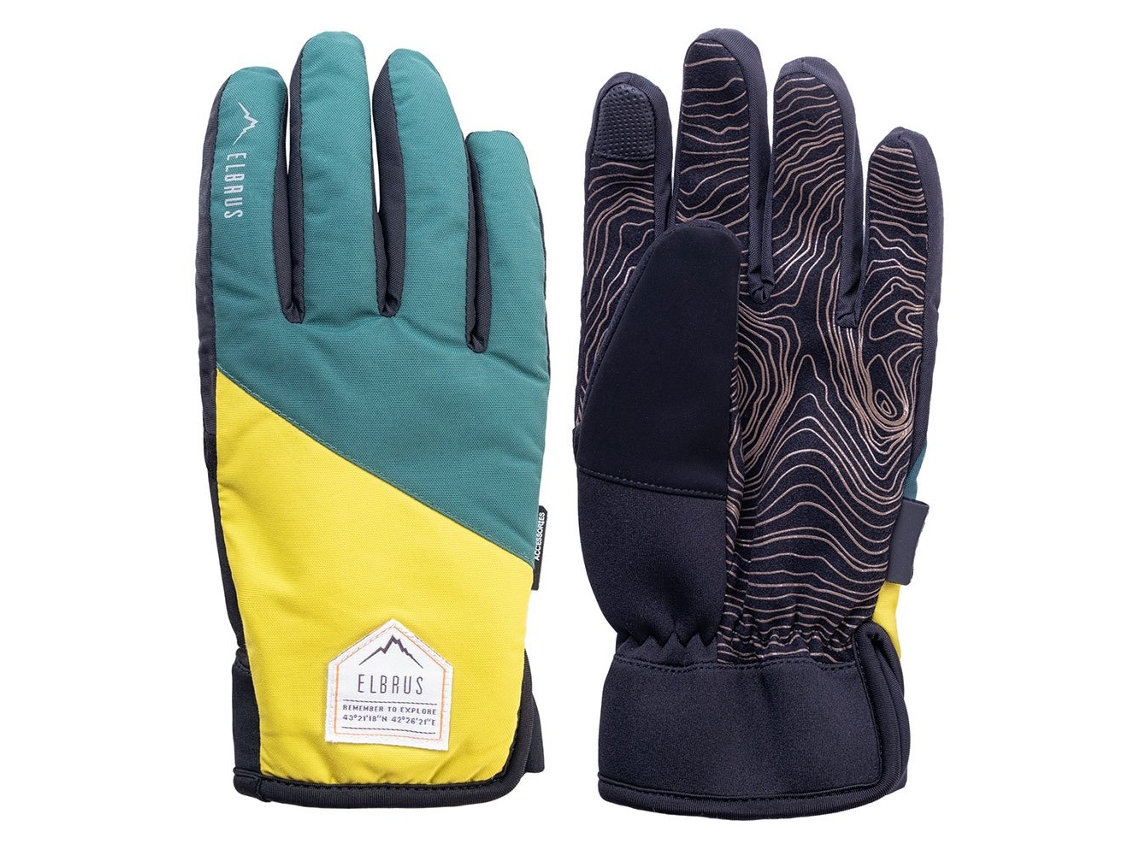 Luvas Pointe Verde,Amarelo S-M Homem ELBRUS