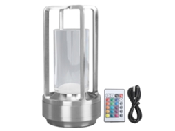 Lâmpada de Mesa Sem Fio Cristal RGB 16 Cores Dimmável Controle Remoto Touch Usb Recarregável