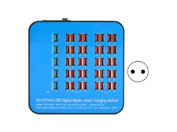 Estação De Carregamento Usb Inteligente Com 45 Portas 300w Com Carcaça De Pc Abs Retardante A Fogo