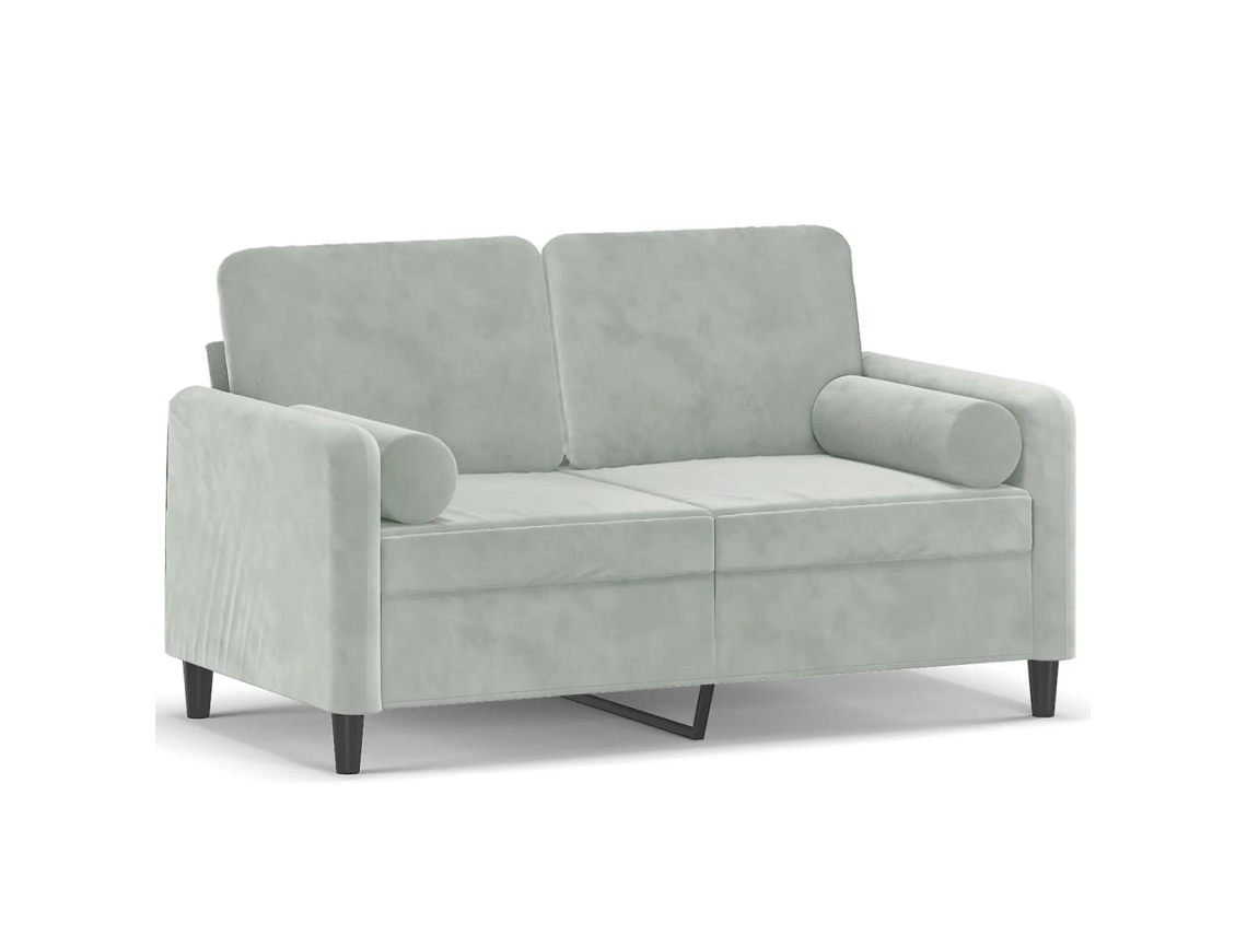 2-seater Sofa, 2-seater Sofas Vidaxl Cinzeto Veludo (n/a)