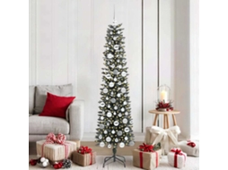 Vidaxl Árvore De Natal Artificial Verde 180 Cm Pvc, Plástico E Aço