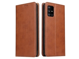 Capa De Couro Com Flip Horizontal Para Samsung Galaxy A71 5g Fierre Shann Com Textura De Couro Pu E Compartimentos Para Cartões E Carteira (preta)