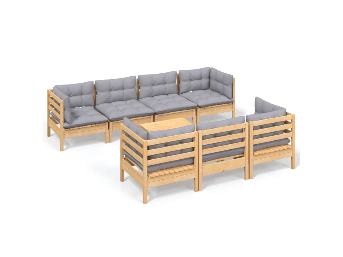 Garden Lounge Set, Garden Lounge Sets Vidaxl Cinzeto Madeira De Pinho (n/a)