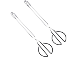 Conjunto De 2 Pinças Multiuso Imikeya Em Aço Inoxidável Para Churrasco E Pão, Pretas