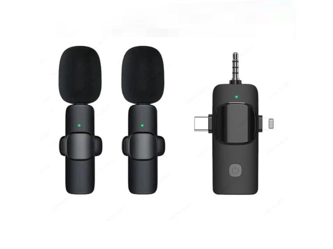 Microfone Três em um para Ios/android, Plug and play, Sincronização Automática*. ZYBLSSBB