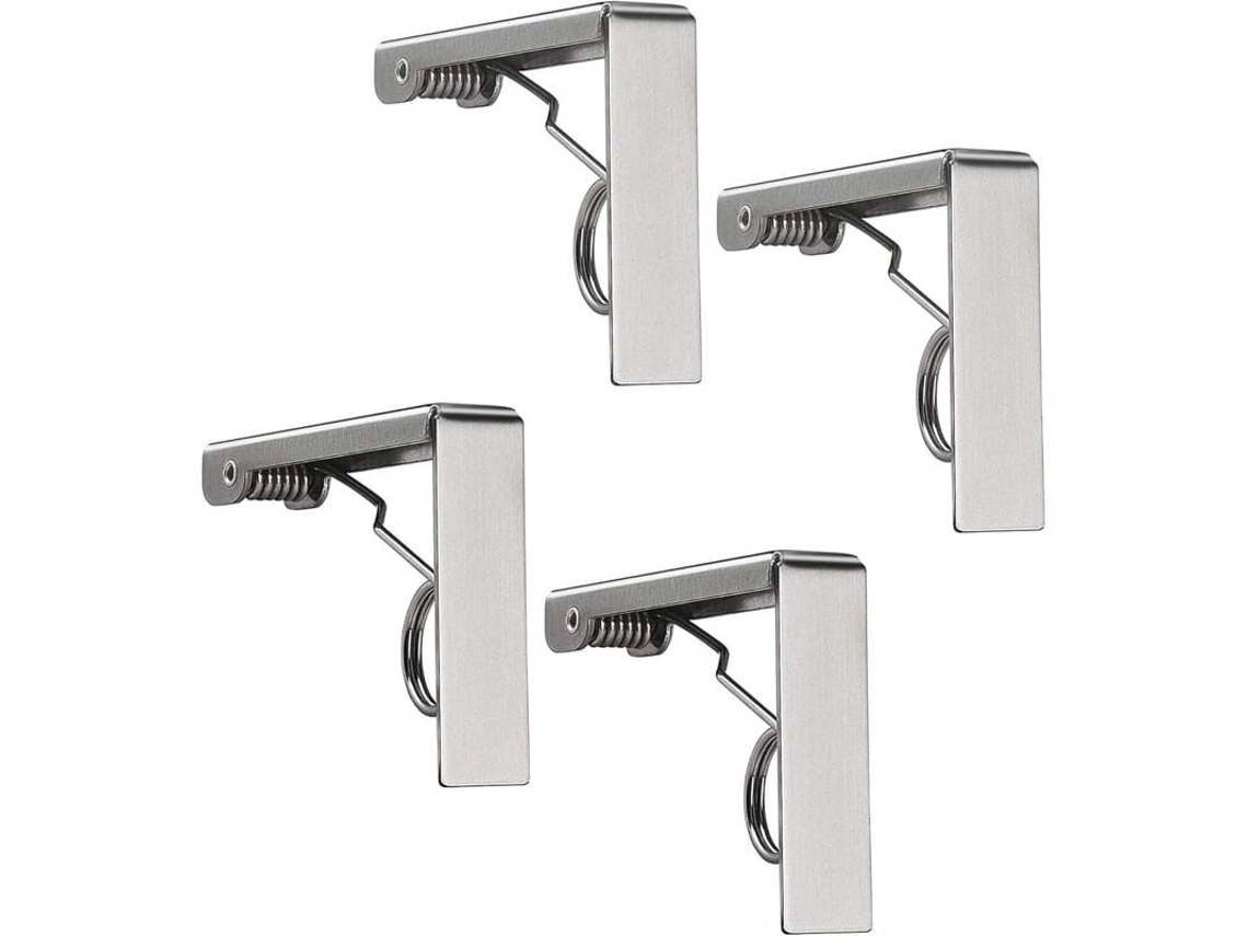 Conjunto De Clipes Para Toalha De Mesa Em Aço Inoxidável, Clipes Para Toalha De Mesa Antiderrapantes Com Mola Slowmoose