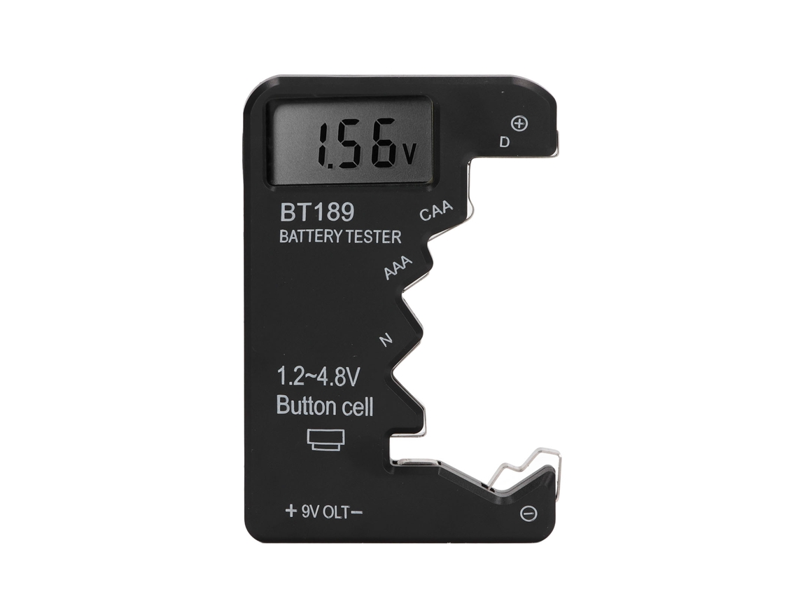 Testador De Capacidade De Baterias Com Display Digital Para Aa Aaa 6f22 9v 1.5v Preto