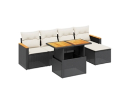 Garden Sofa Set, Garden Sofa Sets Vidaxl Preto Rattan / Vime (n/a)