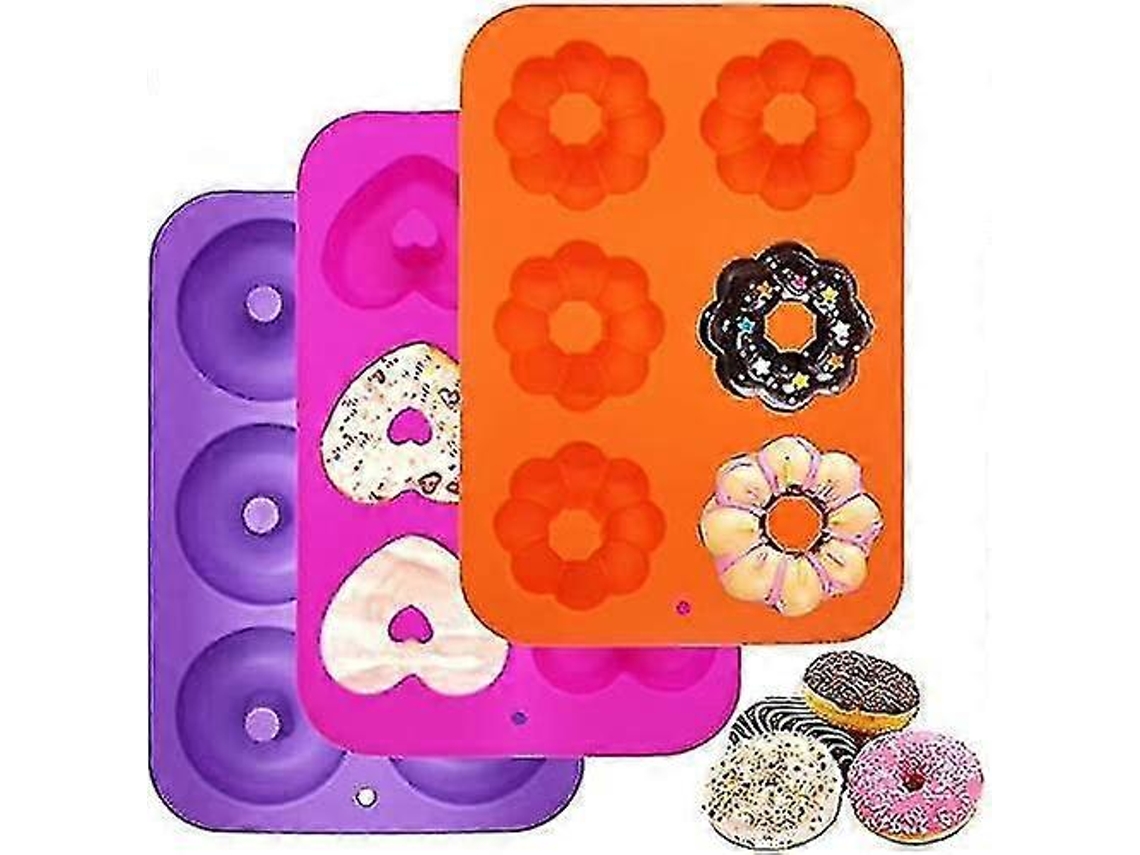 Forma De Silicone Para Bolos, Donuts, Biscoitos, Bagels E Muffins.
