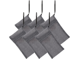 Kit Villcase com 6 sachês de Sabonete Líquido Espumante na cor Malha, confeccionado em nylon e poliéster, com cordão para fixação.
