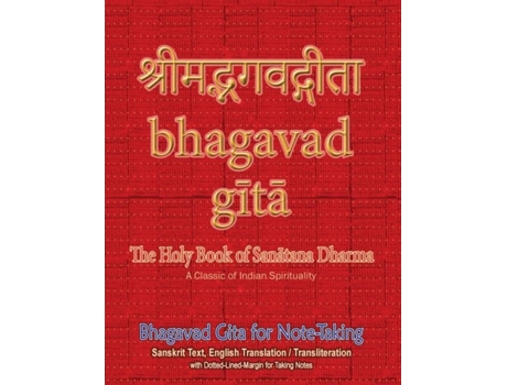 Livro Bhagavad Gita For Note-taking De Sushma (inglês)