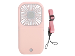 Ventilador Portátil de Pescoço Usb 3 Velocidades Rosa