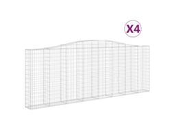 Gabion Basket, Gabion Baskets Vidaxl Prateado Ferro (400 X 30 X 140/160 Cm)