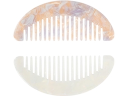 Conjunto De 2 Mini Pentes Retrô De Acetato Com Dentes Largos Para Penteados Em Casa.