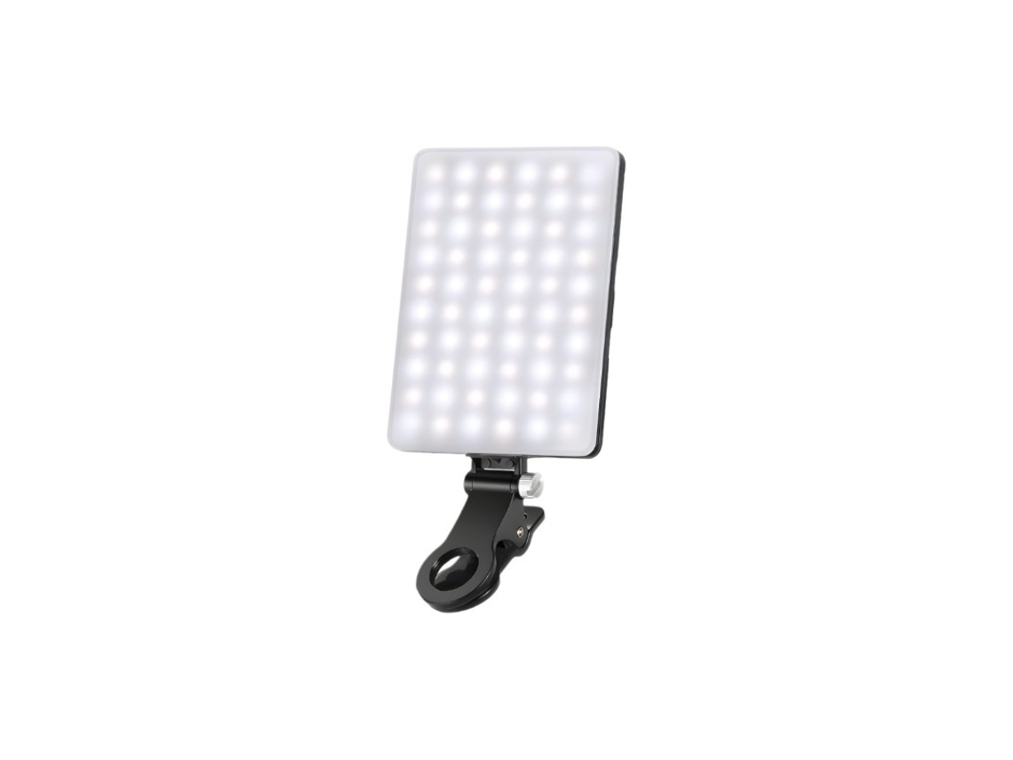 Luz De Selfie Usb-c Com Clipe E 8 Níveis De Brilho Para Streaming E Chamadas (preta)