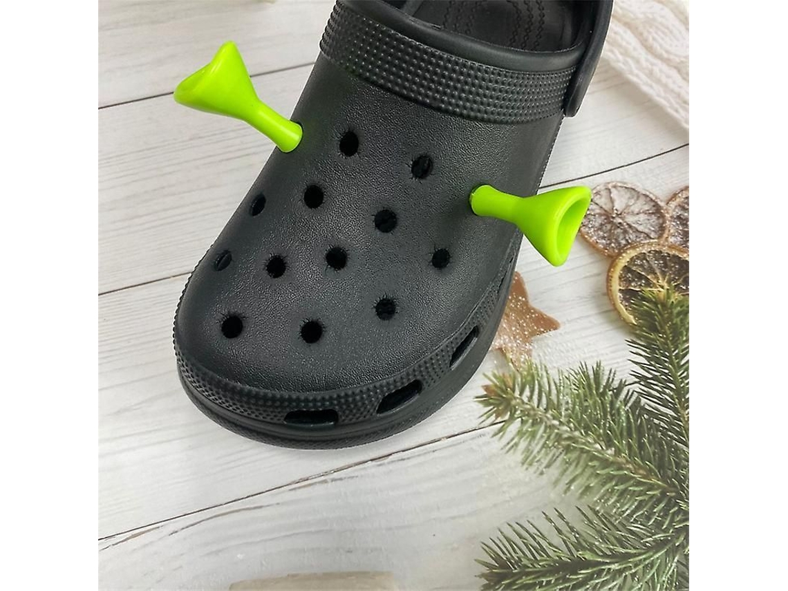 2026 charms para Sapatos Shrek Ears Decorativos Caricatura Diy para Crocs Festa