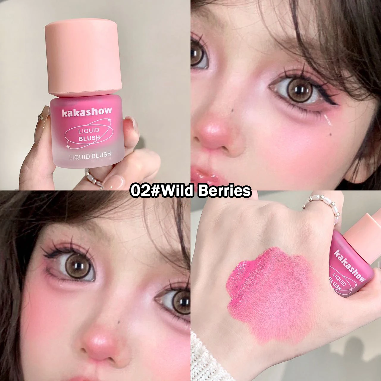 Blush Líquido De Seis Cores, Hidratante, De Longa Duração E Altamente Pigmentado.