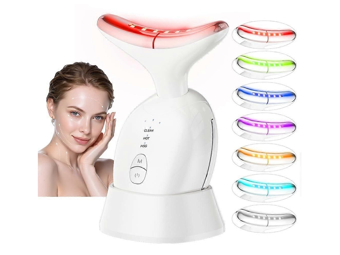 Massageador Facial 7 em 1, Aparelho para Contorno com Calor e GOKOCO