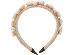 Tiara Larga Em Formato De Concha, Feita De Corda Natural Bege Claro, Acessório De Cabelo Feminino, Acessório Para Casamento.