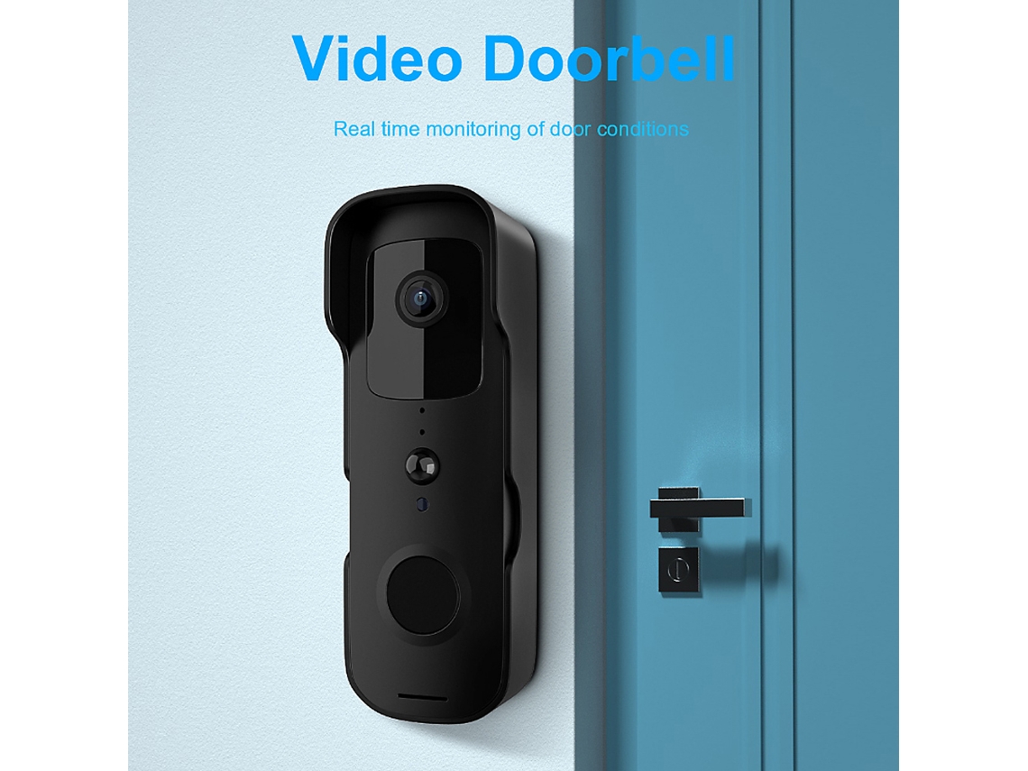 Campainha inteligente com vídeo sem fio WiFi câmera externa à prova d'água controle voz assistente Alexa S/MARCA