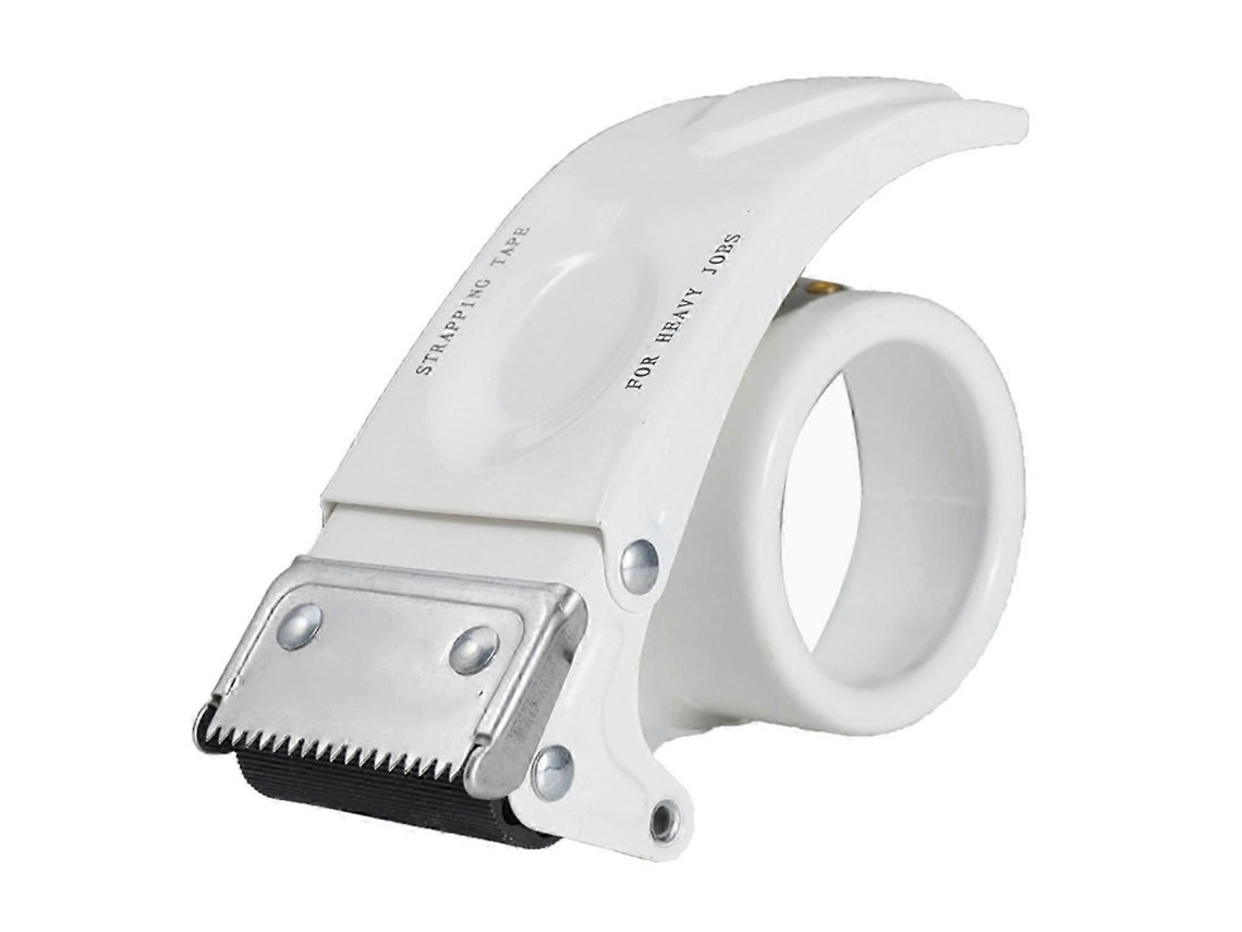 Dispensador de Fita Adesiva com Cortador de 6,0 Cm, Ferramenta de Corte e Vedação para Transporte, Branco GOKOCO