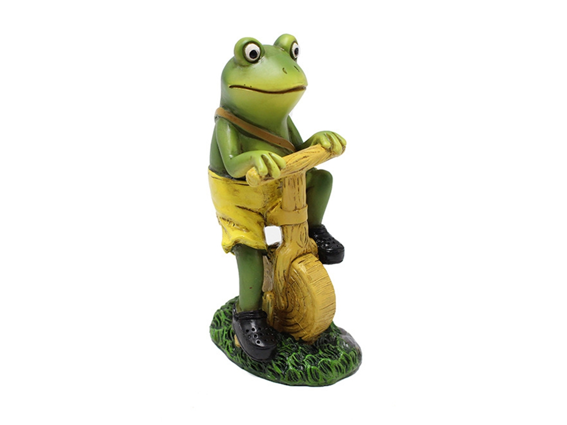 Estátua de Sapo a Cavalo Resina Decorativa S/MARCA