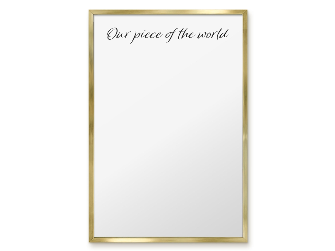 Quadro de vidro magnético "Nosso pedaço do mundo" para o hall Espelharte (40x60 cm)