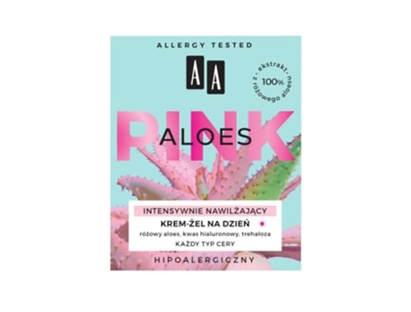 Hidratante Gel Intensivo De Aloés Rosa Para O Dia, 50ml Aa