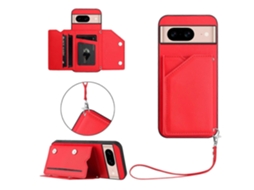 Capa Com Suporte Para Cartão E Alça De Pulso Para Google Pixel 8a