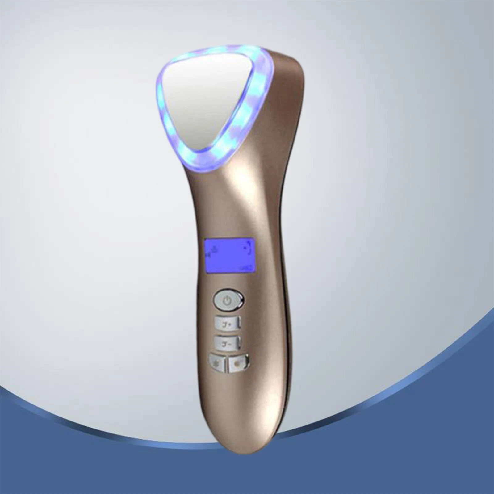 Terapia De Luz Vermelha E Azul 5 Em 1, Ferramenta Avançada Para Cuidados Com A Pele, Instrumento De Massagem E Beleza Champanhe Dourado SUNNY SPACES