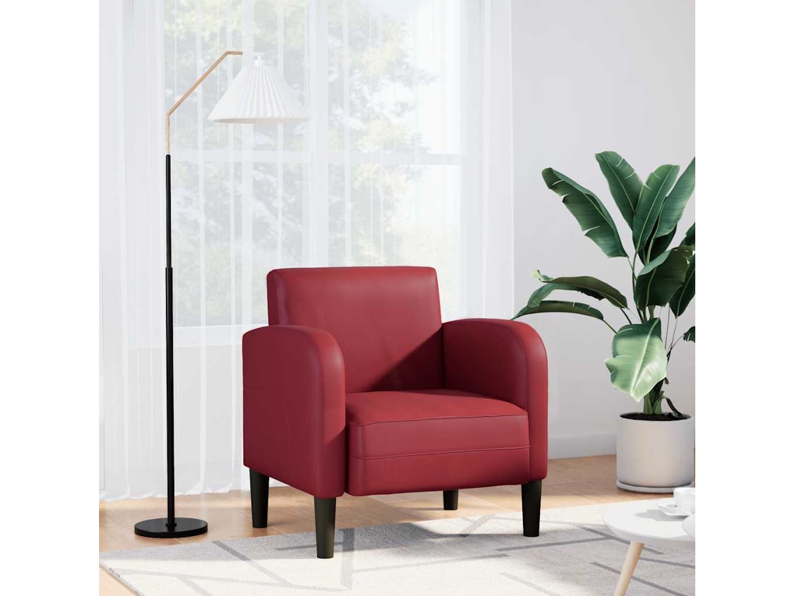 Vidaxl Poltrona Com Apoios De Braços 54 Cm Couro Artificial