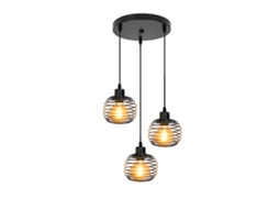 Nettlife Candeeiro Pendente De Metal Preto Diam.30 Cm E27 Vintage Retrô Industrial Luz Pendente Para Sala De Jantar Sala De Estar Estudo Escritório