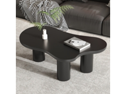 Mesa de centro Nuvem Irregular 107x66x40,5 cm com PAPRIKA, também em MDF, pés em PVC e base em Feltro Preto para decoração moderna.