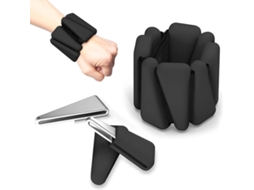 Conjunto de 2 Pesos de Pulso Ajustáveis para Mulheres, com Faixas de Silicone e Metal | S/MARCA