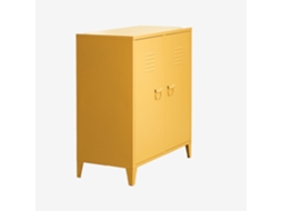 SKLUM Aparador com Armário de 2 Portas em Aço Pohpli Aço Amarelo Albero