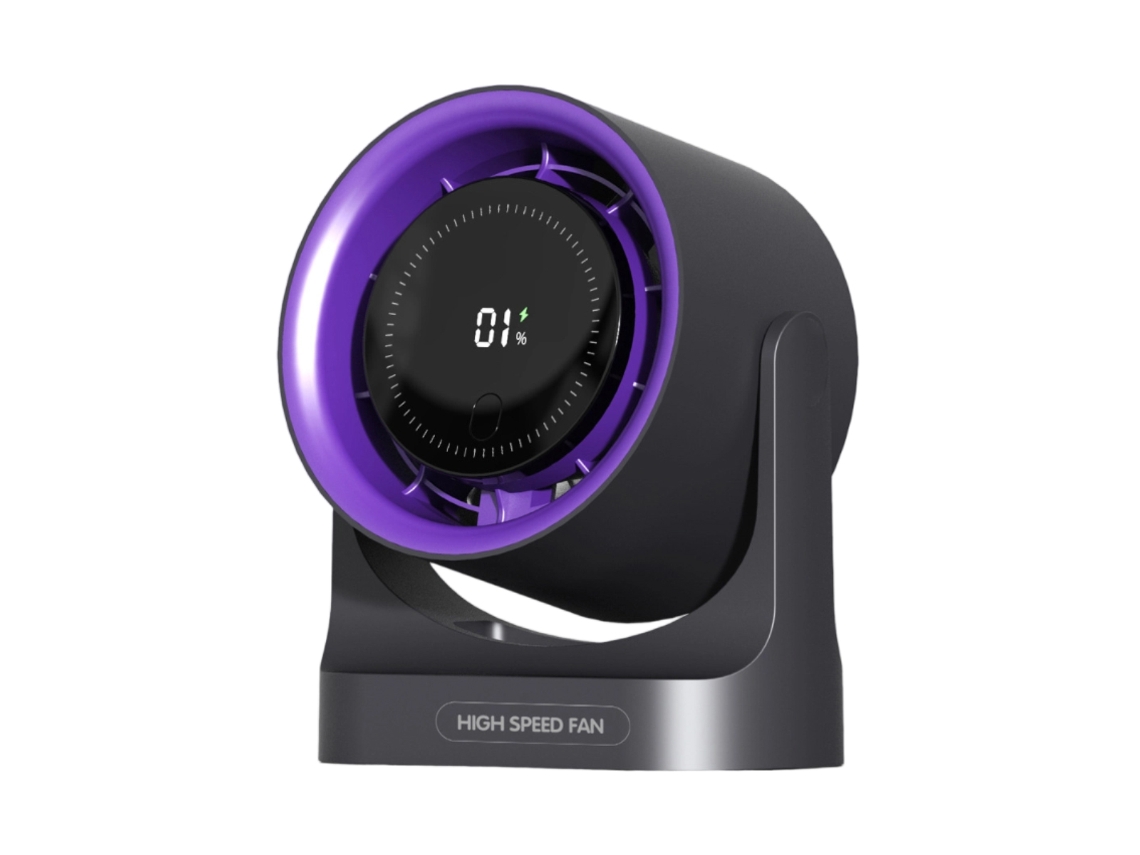 Ventilador De Secretária Com Controlo Remoto, Display Led