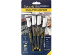 Marcador de Giz SECURIT 1-2 mm Branco 4