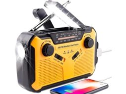 Rádio Solar Portátil Yikanwen, Am/fm com Manivela e Bateria Recarregável AQUAFORGE
