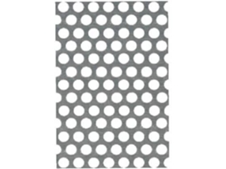 Chapa aluminio perfurada redonda 120 x 1000 x 0,8mm - 464233