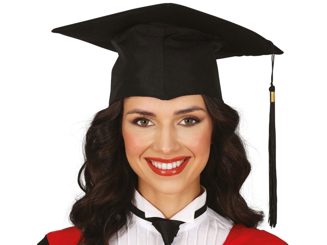Chapéu de estudante de graduação em tecido adulto
