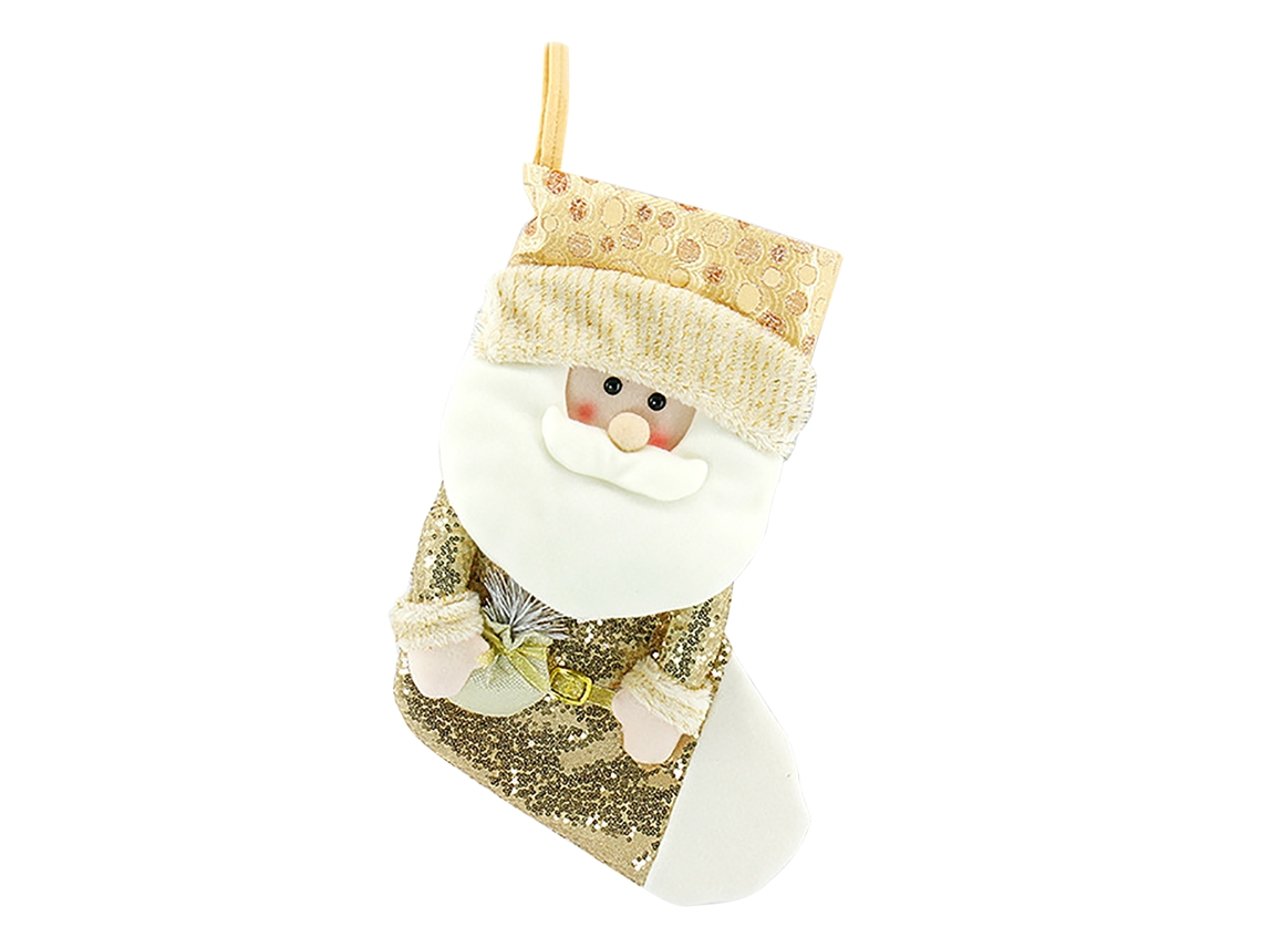 Laxiscreed Meias Natal Decorativas Com Lantejoulas Douradas Para Pais Natal, Bonecos De Neve E Vejados